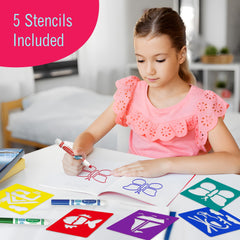 The Mega Deals stencil pack for guided kids art and reusable creativity