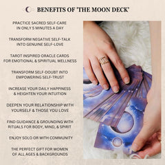 The Moon Deck eco-printed paper page with sustainable design details