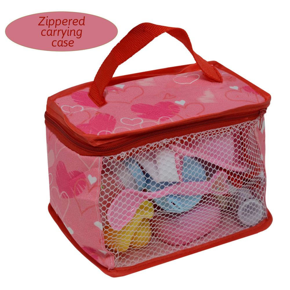 The New York Doll Collection doll bib and mealtime essentials for realistic roles.