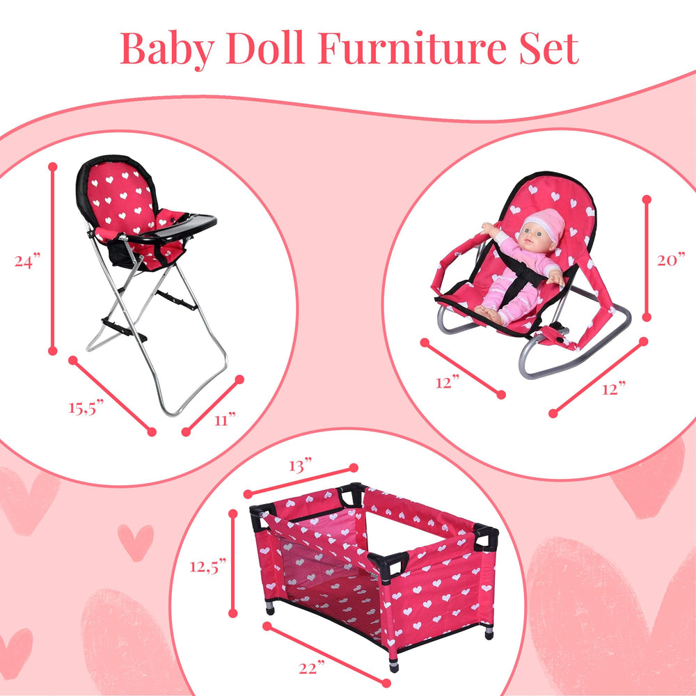 The New York Doll Collection mega bouncer seat for 18-inch dolls.