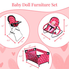 The New York Doll Collection mega bouncer seat for 18-inch dolls.