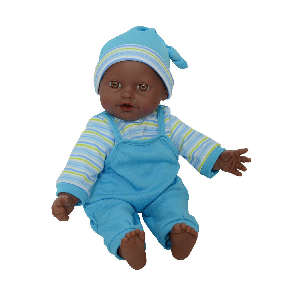 The New York Doll Collection soft-weighted vinyl body adds gentle realism for cuddling.