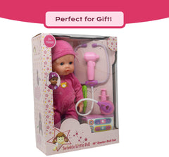 The New York Doll Collection toy thermometer and otoscope enable gentle caregiving scenarios.