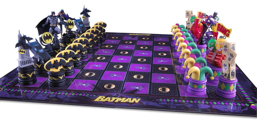 The Noble Collection Batman chess set Batmobile piece adds dynamic Gotham flair.