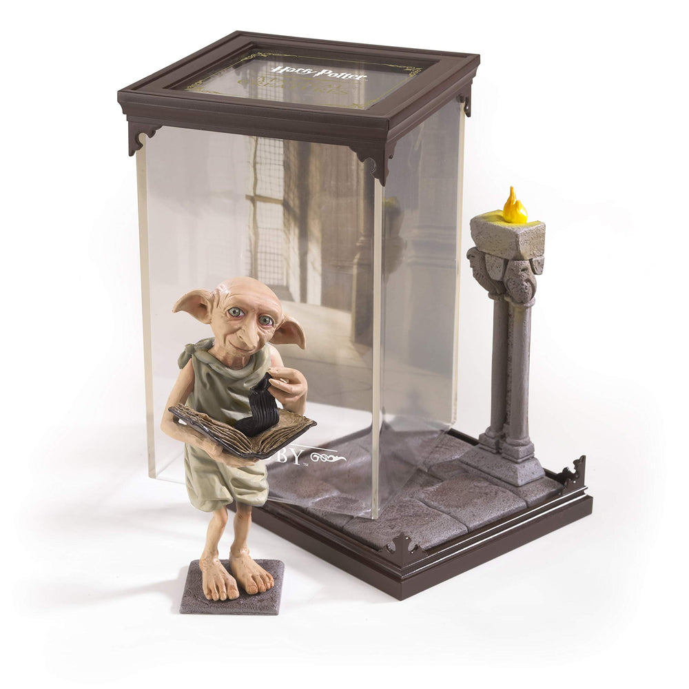 The Noble Collection Dobby diorama figurine showcases detailed hand-painting for display