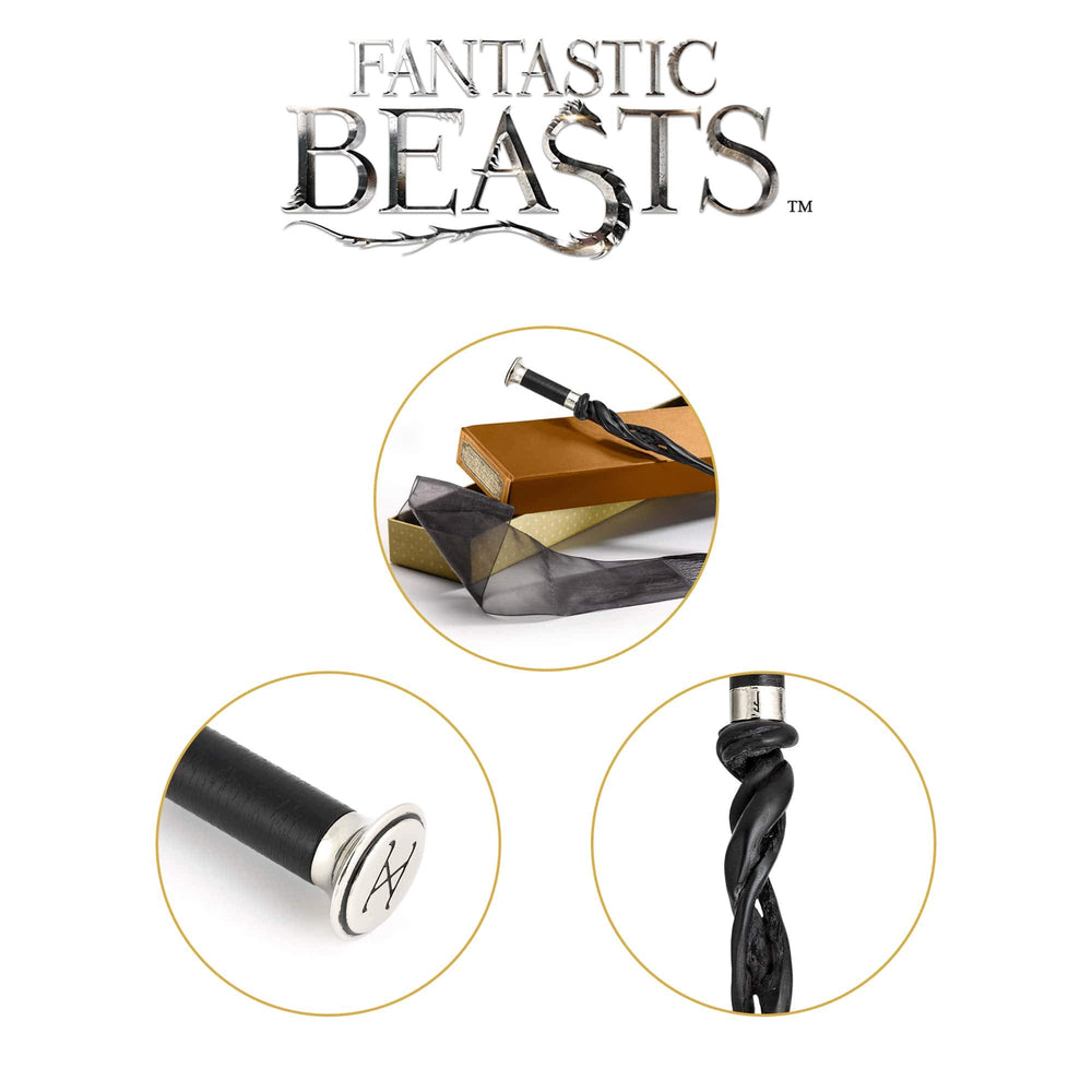 The Noble Collection Dumbledore Wand display-ready piece for shelves or cabinet.