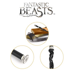 The Noble Collection Dumbledore Wand display-ready piece for shelves or cabinet.