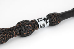The Noble Collection Elder Wand with Warner Bros authorization crest.