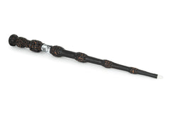 The Noble Collection Elder Wand close-up handle detail for collectors.