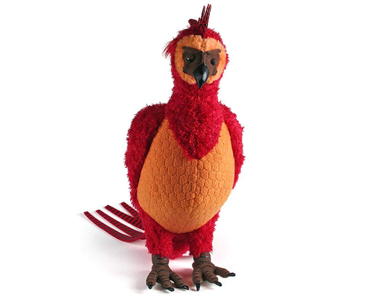 The Noble Collection Fawkes plush full view for display or cuddle