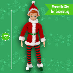 The Original Elf poseable doll featured on a mantle or tree topper.