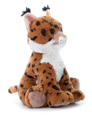 The Petting Zoo Bobcat stuffed animal, 12 inches tall, perfect gift for kids.