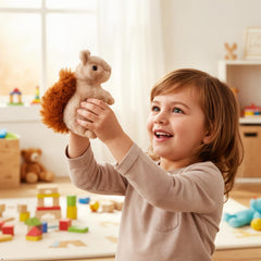 The Petting Zoo brown squirrel fur—soft, durable material for frequent hugs.