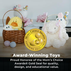 The Petting Zoo Flamingo Plush bright pink color inspires playtime.