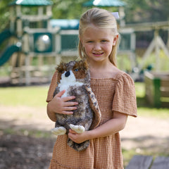 The Petting Zoo horned owl plush makes a thoughtful kid gift.