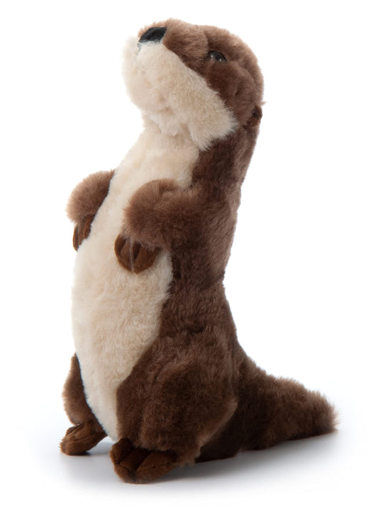 The Petting Zoo River Otter plush standing invites imaginative play for kids