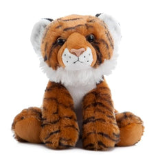 The Petting Zoo tiger plush toy with soft fur, ideal for imaginative safari play.
