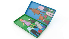 The Purple Cow travel game board in tin case supports compact play anywhere