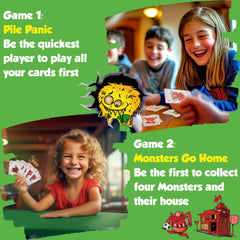 Colorful Speedy Monsters display inviting family competition.