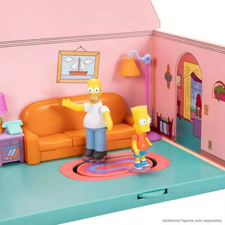 The Simpsons diorama living room playset detailed accessories enhance authentic scenes.