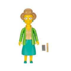 The Simpsons Edna Krabappel figure with ruler for display and storytelling.
