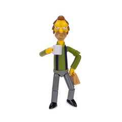 The Simpsons Lenny Leonard figure with Carl mug creates a playful desk vignette.