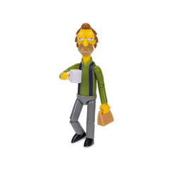 The Simpsons Lenny Leonard figure with lunch bag displayed for fan shelf appeal.