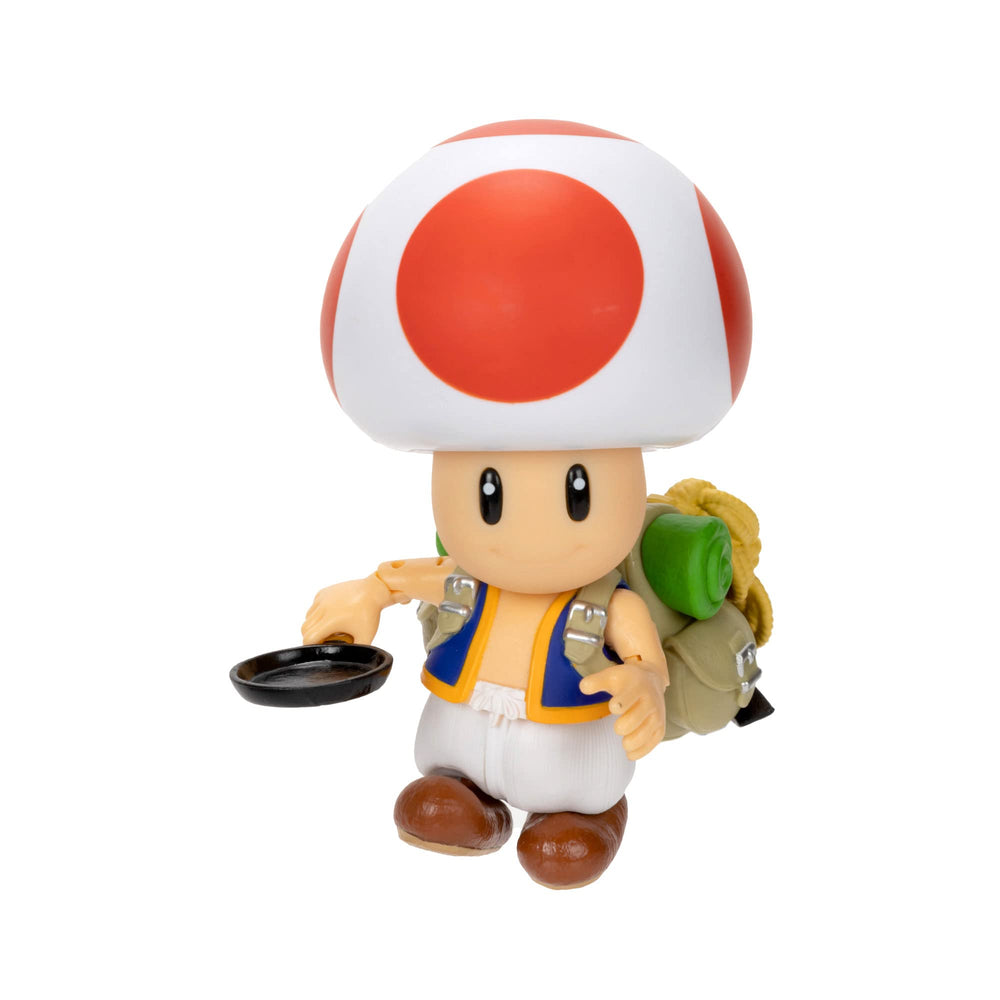 The Super Mario Bros. Movie 5in Toad figure with frying pan for imaginative play