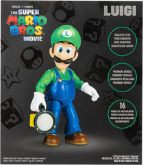 The Super Mario Bros. Movie Luigi figure designed for ages 3 and up.