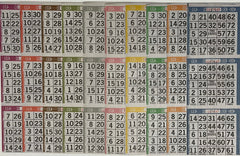 The Ticket Gurus bingo books set with 10-color sheets for group bingo