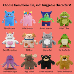 Soft plush material makes it a comforting bedtime companion.