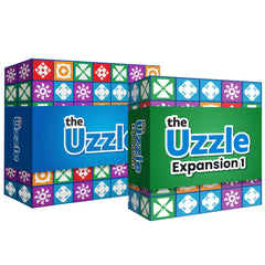 The Uzzle base game with 100 puzzles enhancing family puzzle nights.