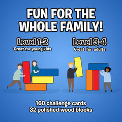 The Uzzle Stack Royale family play session in a cozy living room.