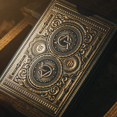 Theory11 Artisan Playing Cards Black foil detail highlighting gold stamping and elegance