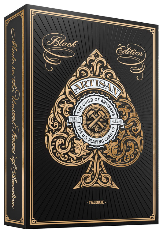 Theory11 Artisan Playing Cards Black pack shot showing luxury finish and premium feel