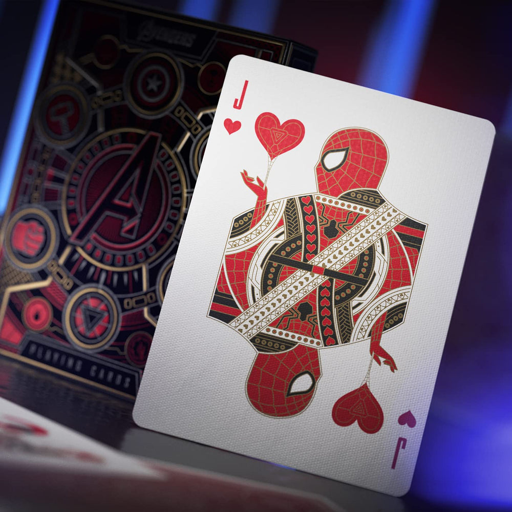 Theory11 Avengers Red Edition Ace art nods to Doctor Strange callback.
