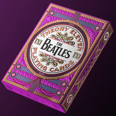 theory11 The Beatles Pink Deck box side color foil catches light for display-worthy shine.