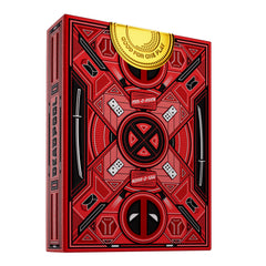 Theory11 Deadpool Premium Playing Cards embossed sleeve adds premium tactile feel.