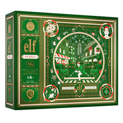 Theory11 Elf 1000-piece puzzle artwork featuring Buddy the Elf for family holiday fun.