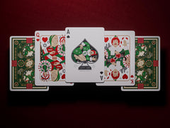 The theory11 Elf Playing Cards North Pole design—evoking Christmas magic at the table.