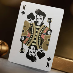 Theory11 Elvis Playing Cards back design features bold visuals for dramatic shuffles.