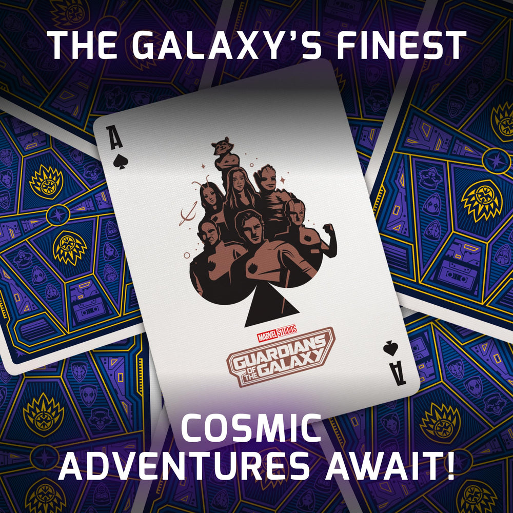 theory11 Guardians of The Galaxy dance-off character art invites fun table chatter.