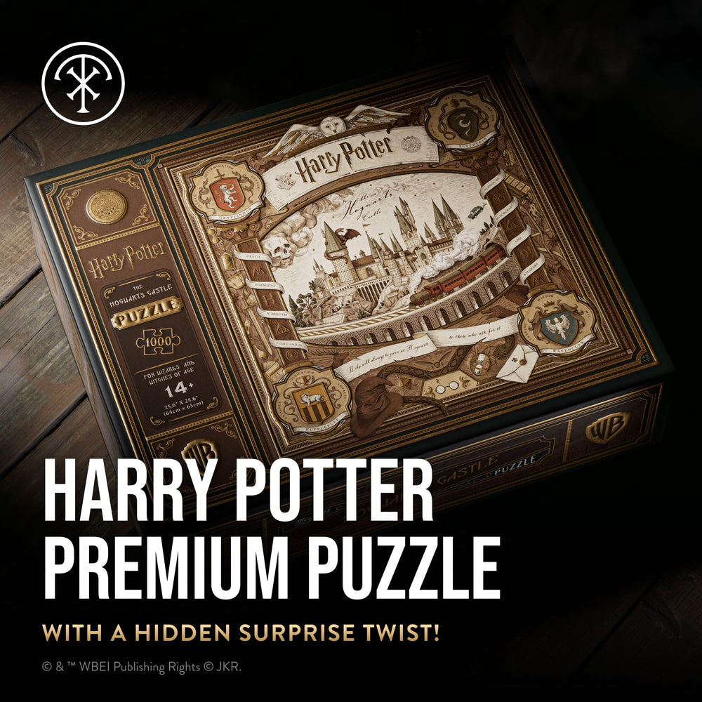 theory11 Hogwarts castle piece detail highlighting intricate wizarding artwork