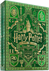 Theory11 Harry Potter playing cards green Slytherin pack front for display and play.