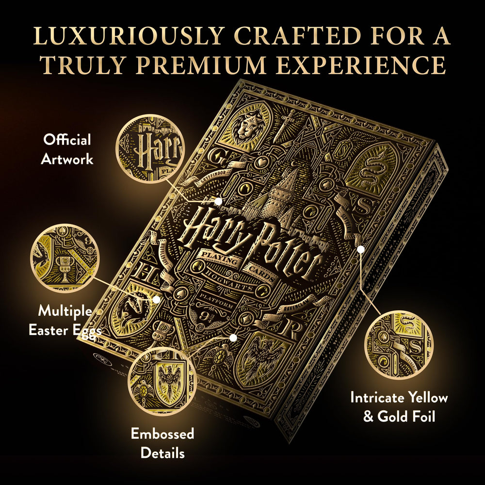 Theory11 HP character artwork across the deck for immersive storytelling