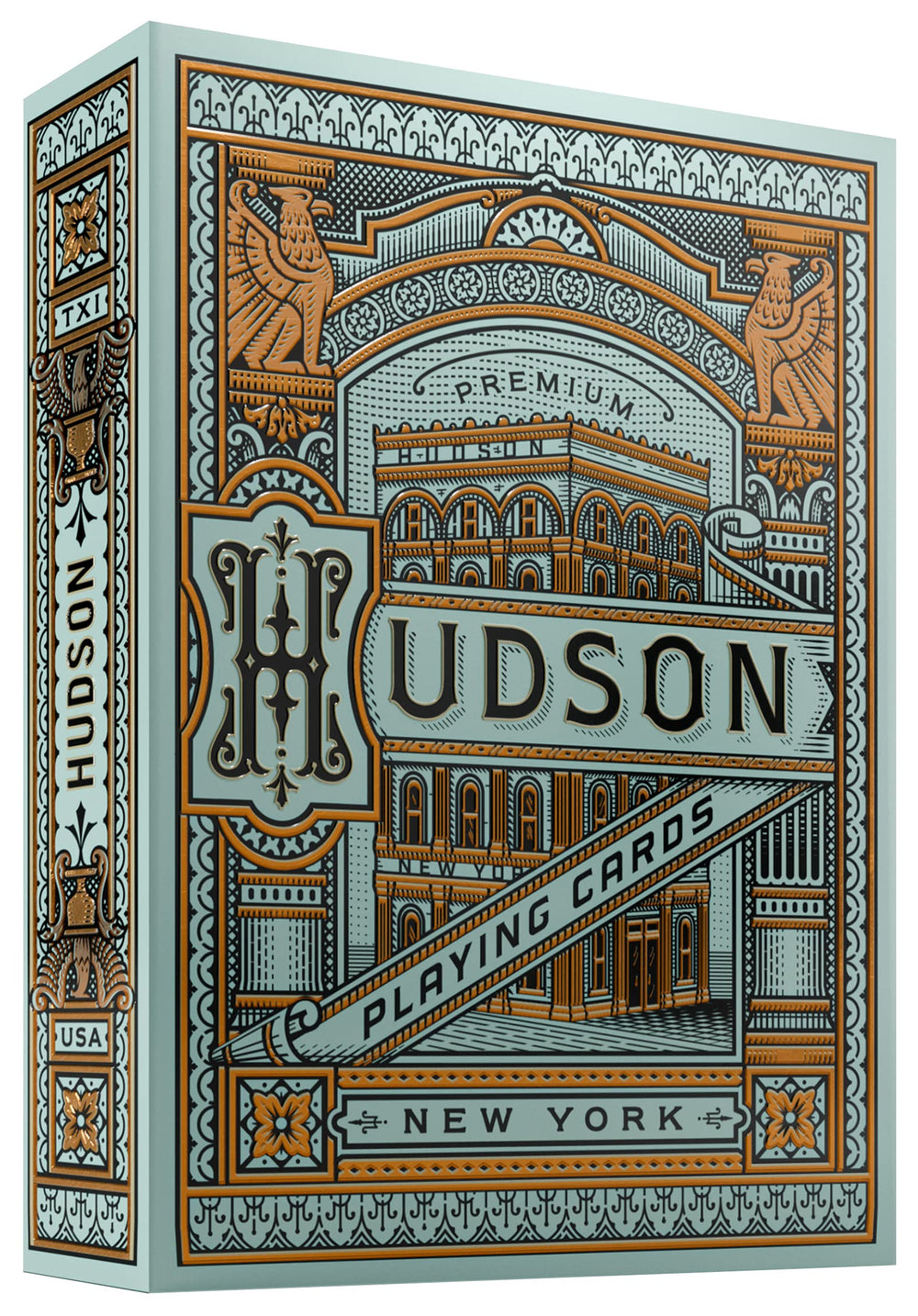 Theory11 Hudson card back design highlights intricate artwork for collectors and players.