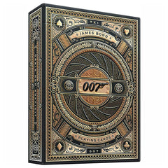 Theory11 James Bond 007 playing cards in gold-foil box, premium gift for card enthusiasts.