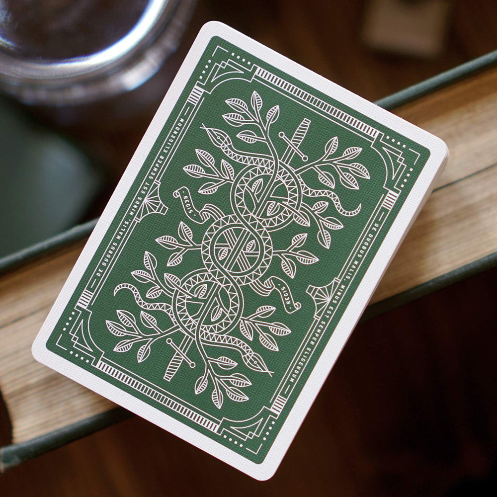 theory11 Monarch Green cards offer smooth handling for performances and play.