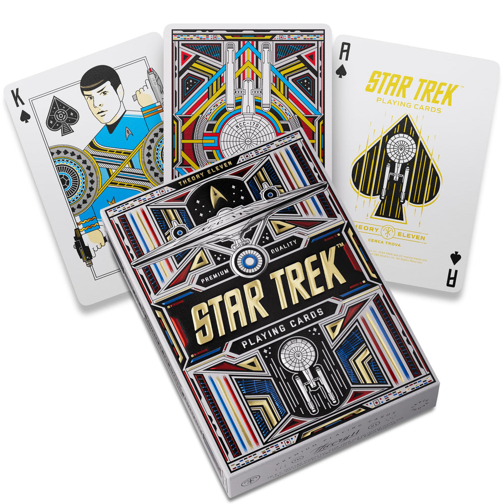 theory11 Star Trek Light foil embossing highlights on the deck