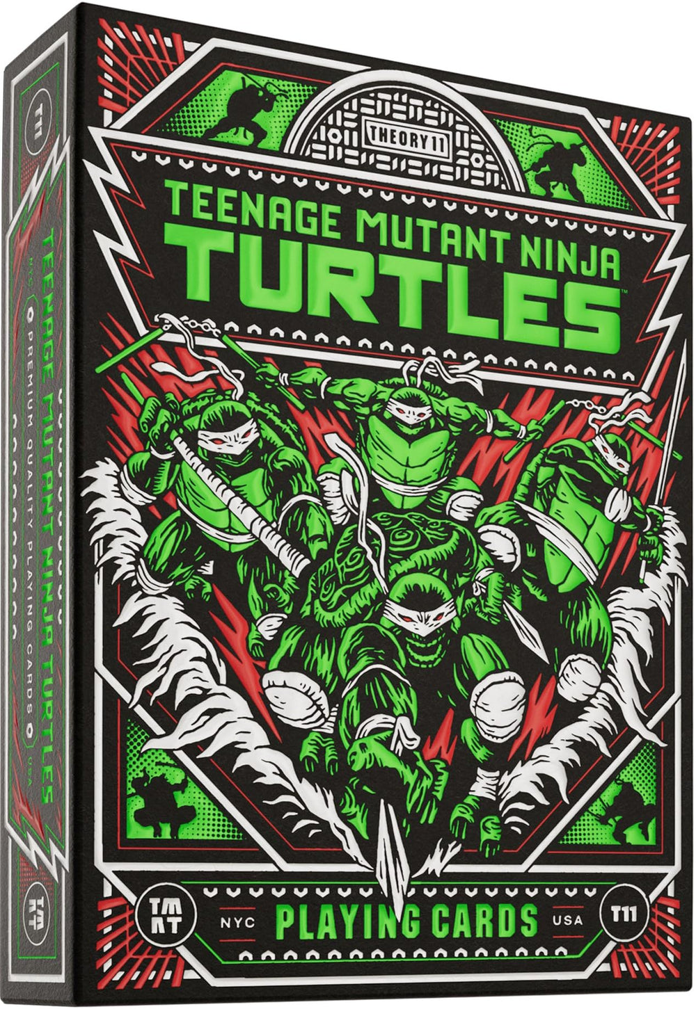 The theory11 TMNT premium playing cards front artwork designed for immersive game nights.